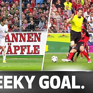 Referee Crash and Back-Heel Finish - Crazy Goal for Werder’s Bartels